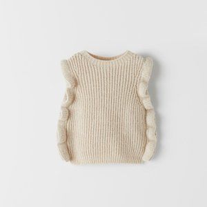 Zara ruffled knit vest 4-5T